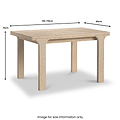 Mylor Washed Oak 135-175cm Ext Dining Table from Roseland Furniture