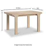 Mylor Washed Oak 135-175cm Ext Dining Table from Roseland Furniture