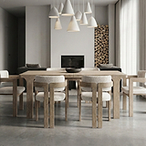 Mylor Washed Oak 135-175cm Ext Dining Table from Roseland Furniture