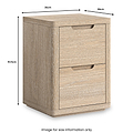 Mylor Washed Oak 2 Drawer Beside from Roseland Furniture
