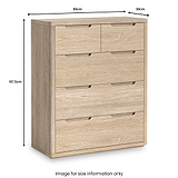 Mylor Washed Oak 2 Over 3 Chest from Roseland Furniture