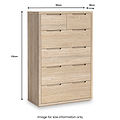 Mylor Washed Oak 2 Over 4 Chest from Roseland Furniture