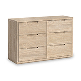 Mylor Washed Oak 6 Drawer Chest from Roseland Furniture
