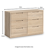 Mylor Washed Oak 6 Drawer Chest from Roseland Furniture