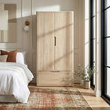 Mylor Washed Oak Double Wardrobe from Roseland Furniture