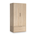 Mylor Washed Oak Double Wardrobe from Roseland Furniture