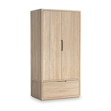 Mylor Washed Oak Double Wardrobe from Roseland Furniture