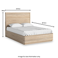 Mylor Washed Oak Bed Frame Double from Roseland Furniture