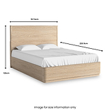 Mylor Washed Oak Bed Frame King from Roseland Furniture