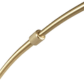 Feliciani Brushed Brass Metal and White Marble Floor Lamp