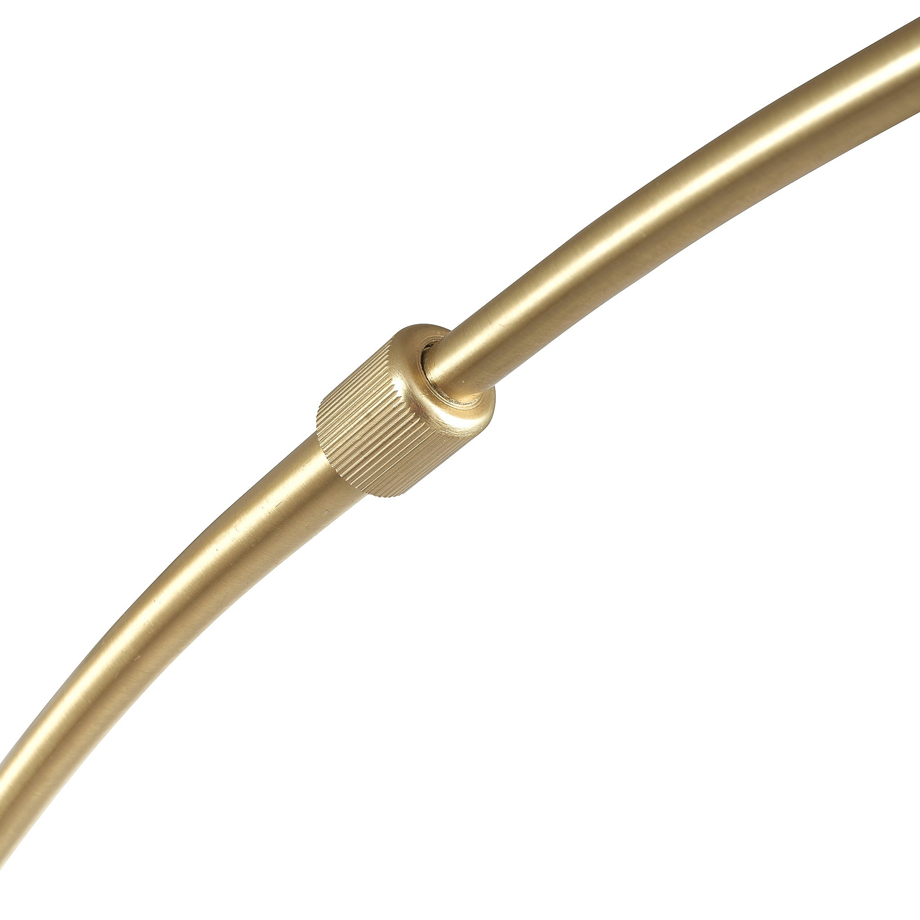 Feliciani Brushed Brass Metal and White Marble Floor Lamp