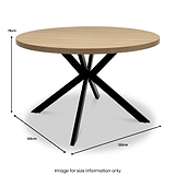 Rivera-120cm-round-dining-table-light-oak from Roseland Furniture