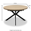 Barker 120 160cm Ext Dining Table Dims from Roseland Furniture