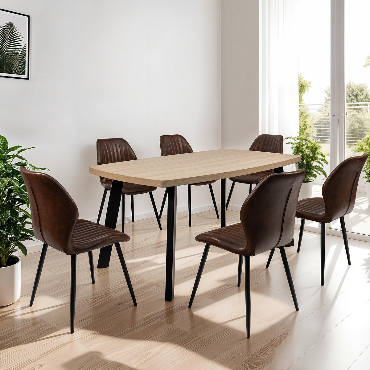 Colton 160cm Dining Table Angle1 from Roseland Furniture