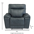 Deana Leather Vintage Blue Power Recliner Armchair by Roseland Furniture