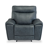 Deana Leather Vintage Blue Power Recliner Armchair by Roseland Furniture
