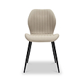 Manuelle-faux-leather-dining-chair-cream from Roseland Furniture
