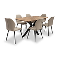 Manuelle-faux-leather-dining-chair-cream from Roseland Furniture