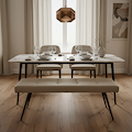 Westley Stone Faux Leather Dining Bench from Roseland Furniture