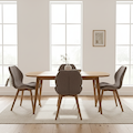 Belrose Textured Fabric Dining Chair Mocha from Roseland Furniture