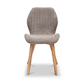 Belrose Textured Fabric Dining Chair Mocha from Roseland Furniture