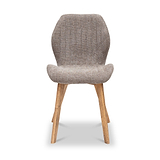 Belrose Textured Fabric Dining Chair Mocha from Roseland Furniture