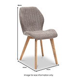 Belrose Textured Fabric Dining Chair Mocha from Roseland Furniture