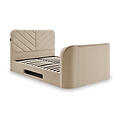 Koble Chevron Smart TV Bed Double Cream Close 3 from Roseland Furniture
