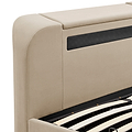 Koble Chevron Smart TV Bed Double Cream Close 3 from Roseland Furniture