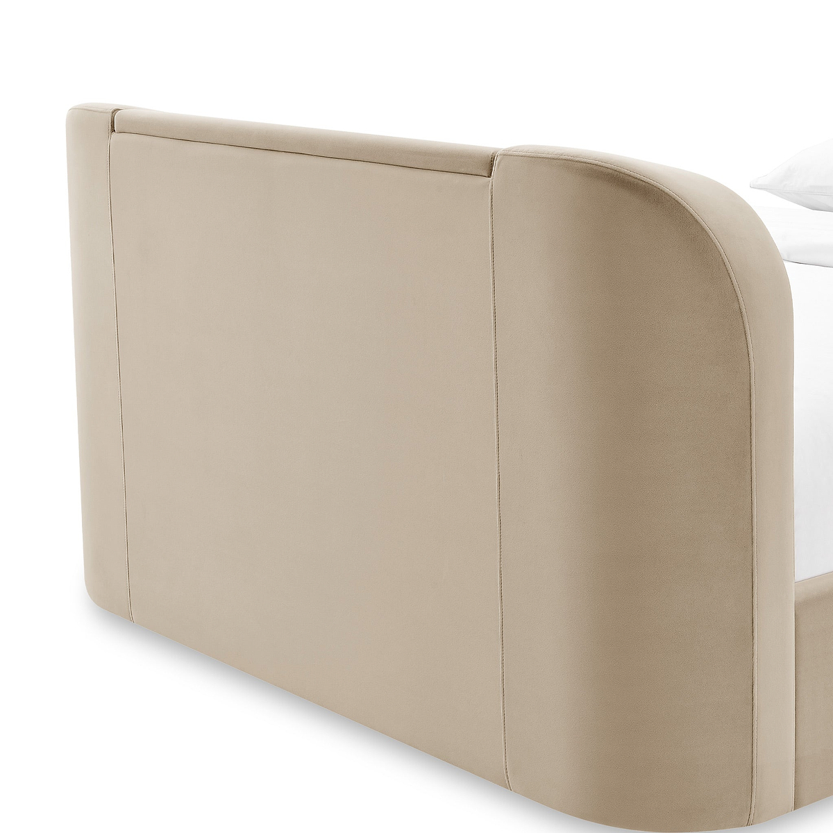 Koble Chevron Smart TV Bed Double Cream Close 3 from Roseland Furniture