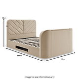Koble Chevron Smart TV Bed King from Roseland Furniture