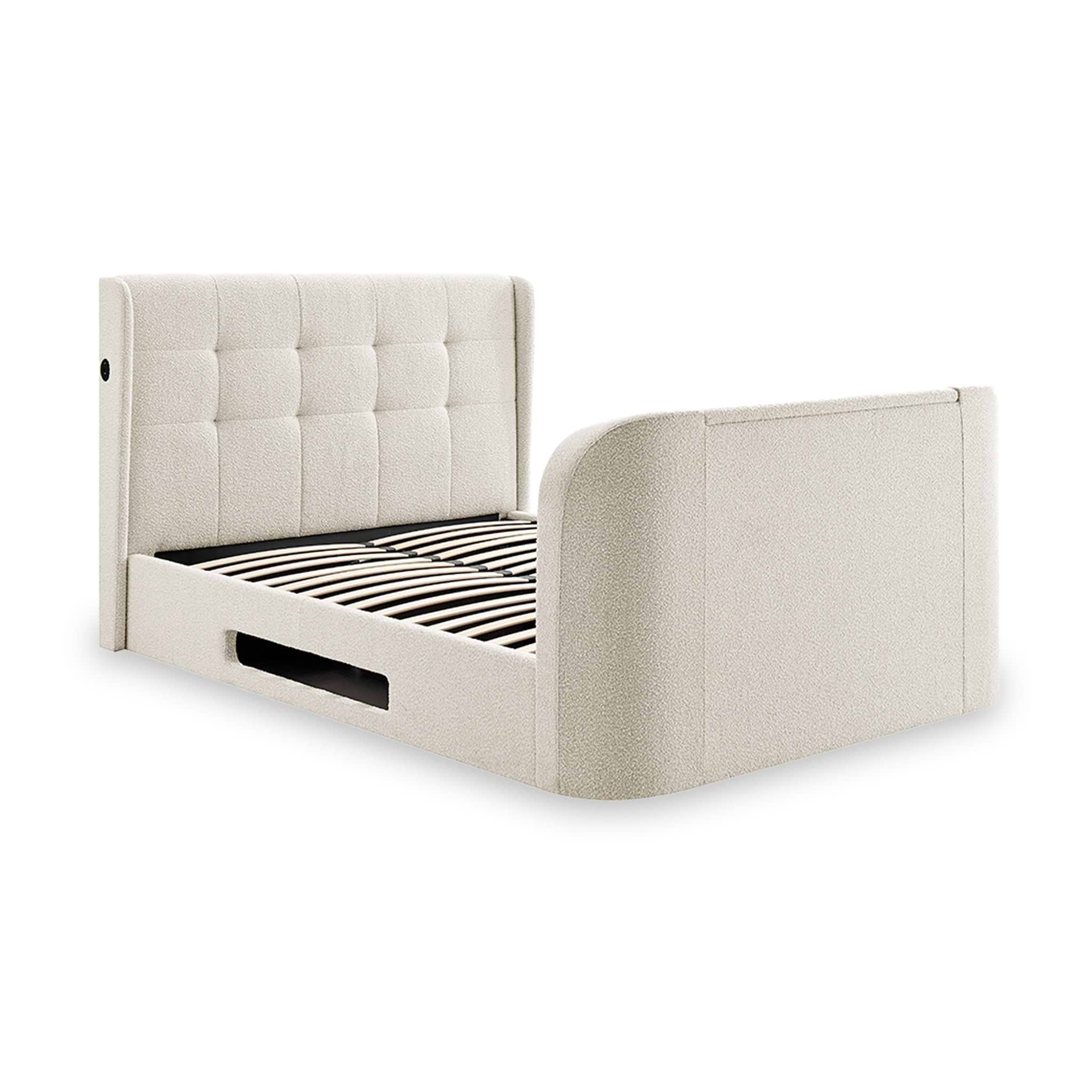 Koble Wafer Upholstered TV Bed Double from Roseland Furniture