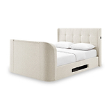 Koble Wafer Upholstered TV Bed Double from Roseland Furniture