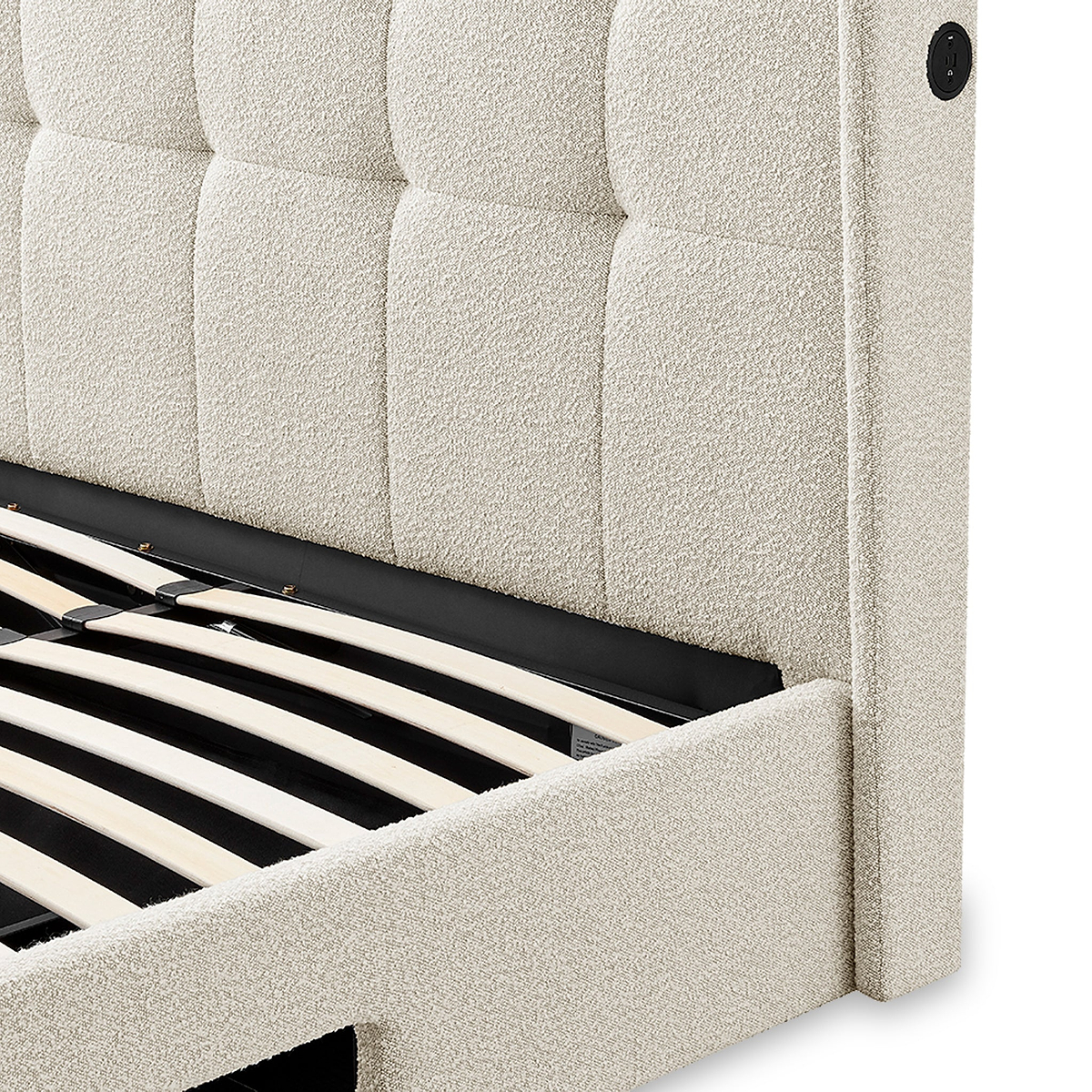 Koble Wafer Upholstered TV Bed Double from Roseland Furniture