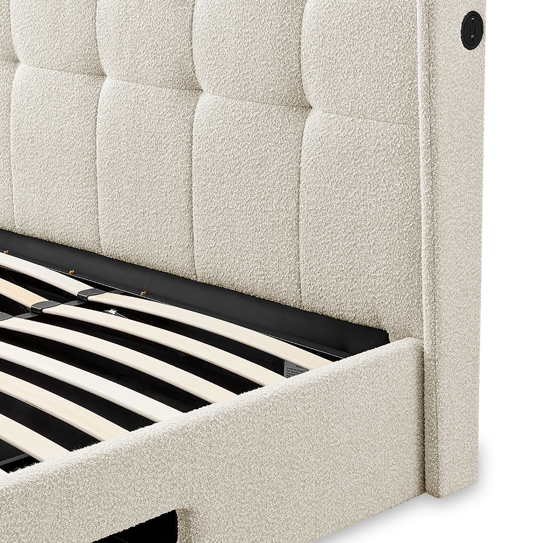 Koble Wafer Upholstered TV Bed Double from Roseland Furniture