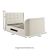 Koble Wafer Upholstered TV Bed Double from Roseland Furniture