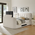 Koble Wafer Upholstered TV Bed Double from Roseland Furniture