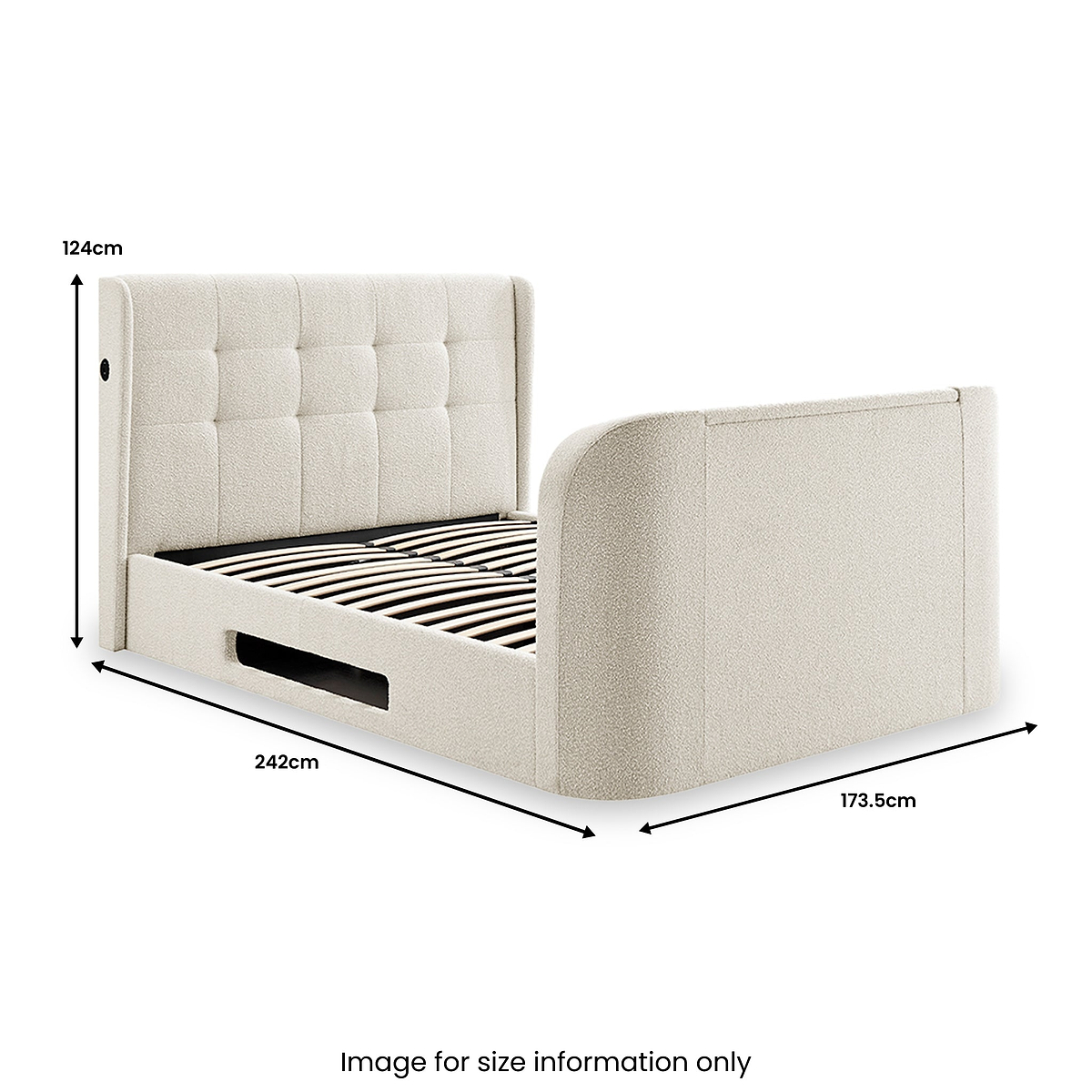 Koble Wafer Upholstered TV Bed King from Roseland Furniture