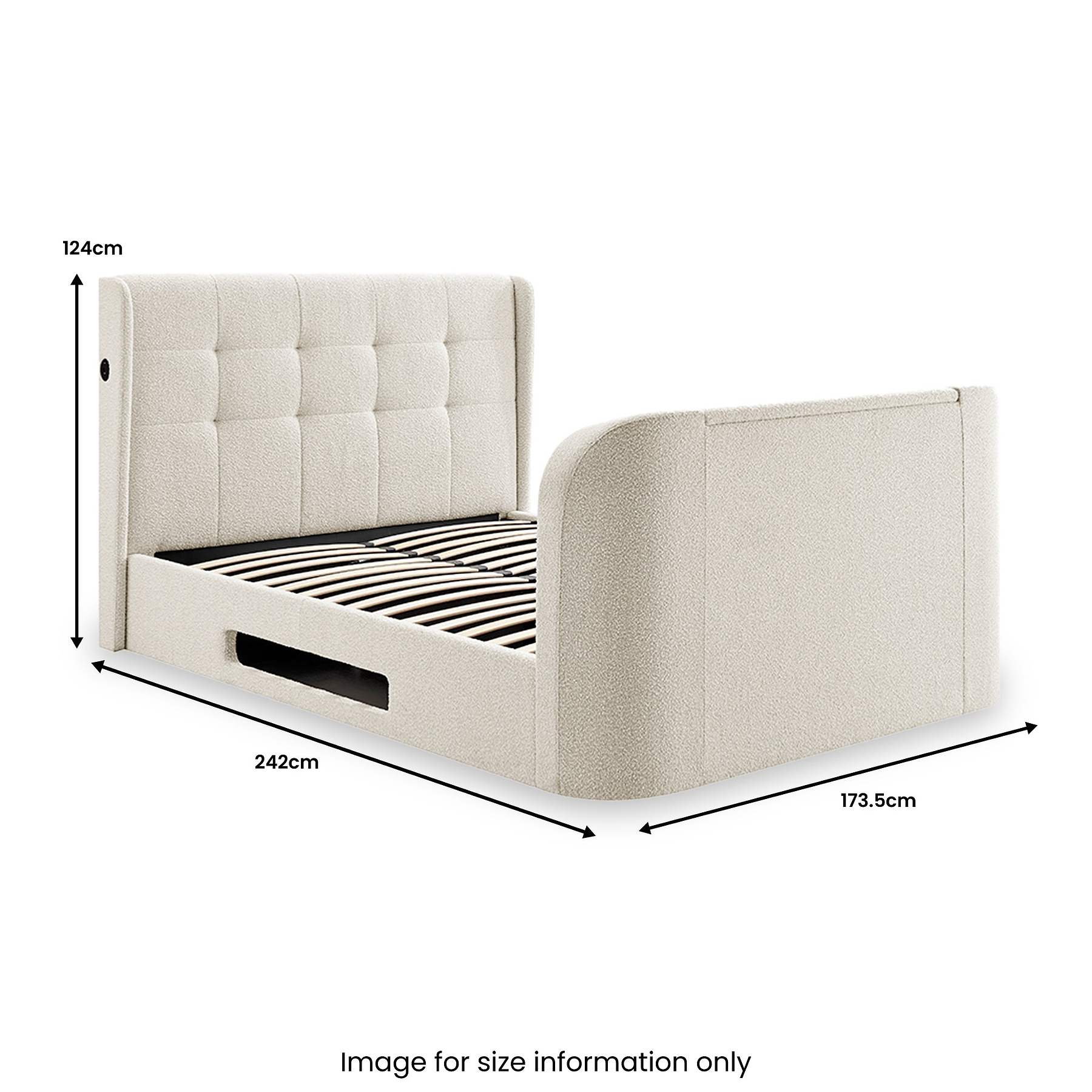 Koble Wafer Upholstered TV Bed King from Roseland Furniture