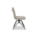 Calmore Taupe Faux Suede Dining Chair