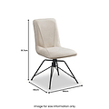 Calmore Taupe Faux Suede Dining Chair dimensions