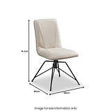 Calmore Taupe Faux Suede Dining Chair dimensions