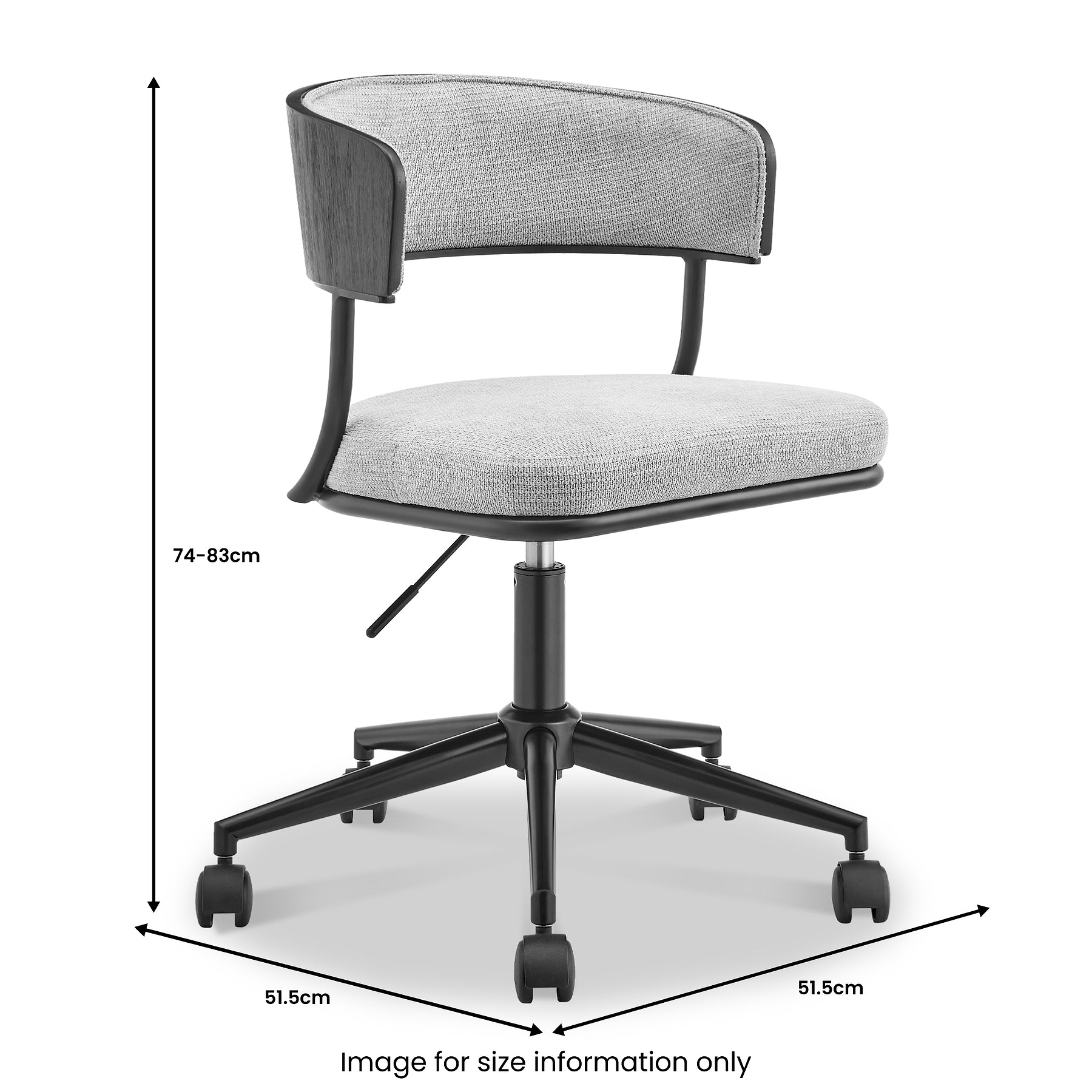 Koble Frida Curve Swivel Office Chair from Roseland Furniture