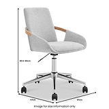 Koble Thea Upholstered Swivel Office Chair from Roseland Furniture