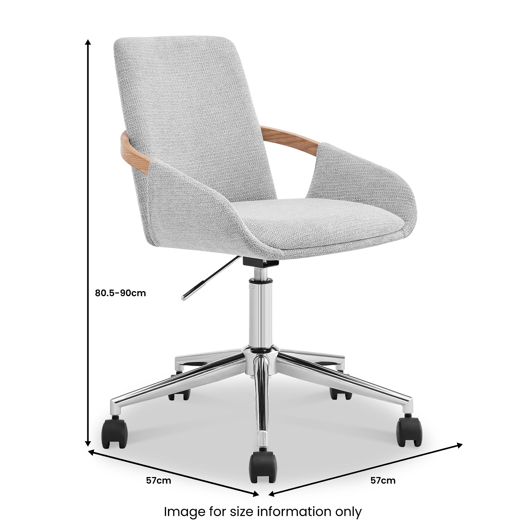 Koble Thea Upholstered Swivel Office Chair from Roseland Furniture