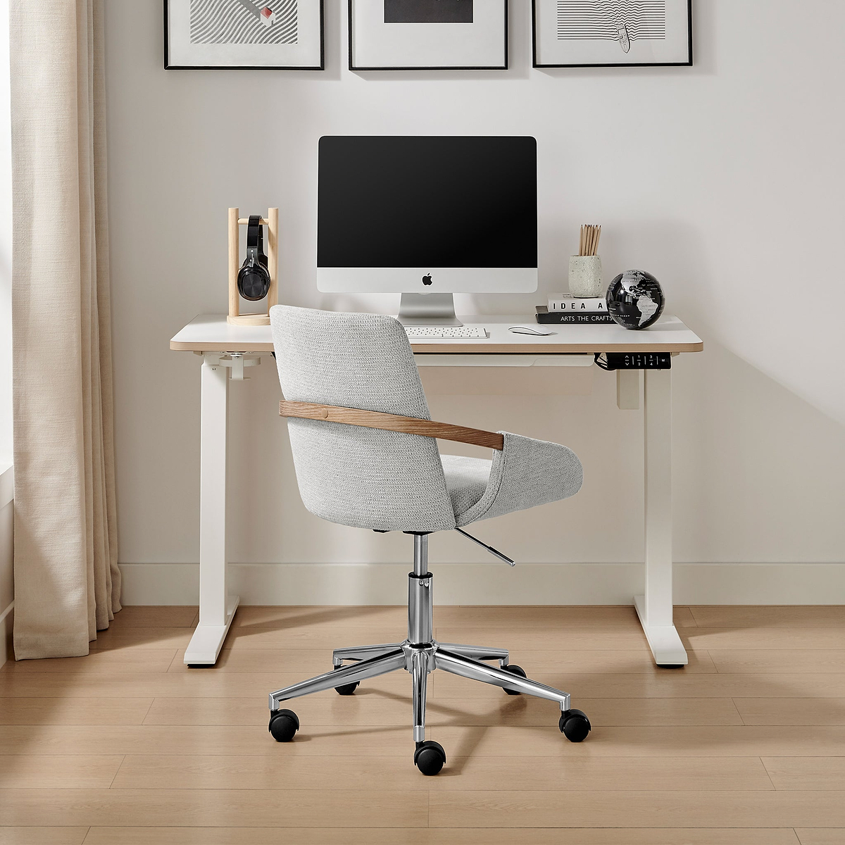 Koble Thea Upholstered Swivel Office Chair from Roseland Furniture