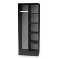Hudson Tall Open Shelf Unit in Black by Roseland Furniture