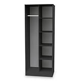 Hudson Tall Open Shelf Unit in Black by Roseland Furniture