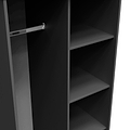 Hudson Tall Open Shelf Unit in Black by Roseland Furniture