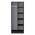 Hudson Tall Open Shelf Unit in Black by Roseland Furniture